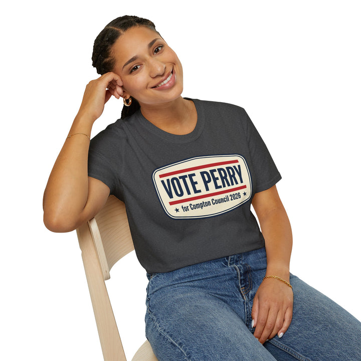 Vote Perry Campaign T-Shirt — "Vote Perry for Compton Council 2026"