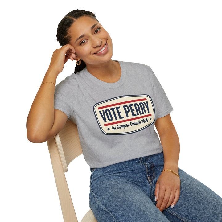 Vote Perry Campaign T-Shirt — "Vote Perry for Compton Council 2026"