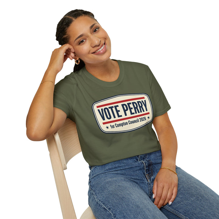 Vote Perry Campaign T-Shirt — "Vote Perry for Compton Council 2026"