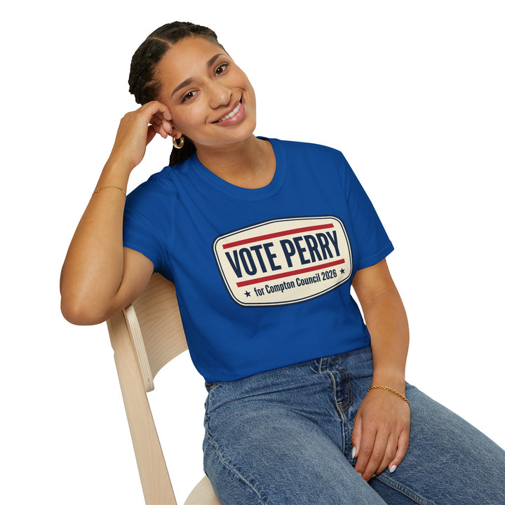 Vote Perry Campaign T-Shirt — "Vote Perry for Compton Council 2026"